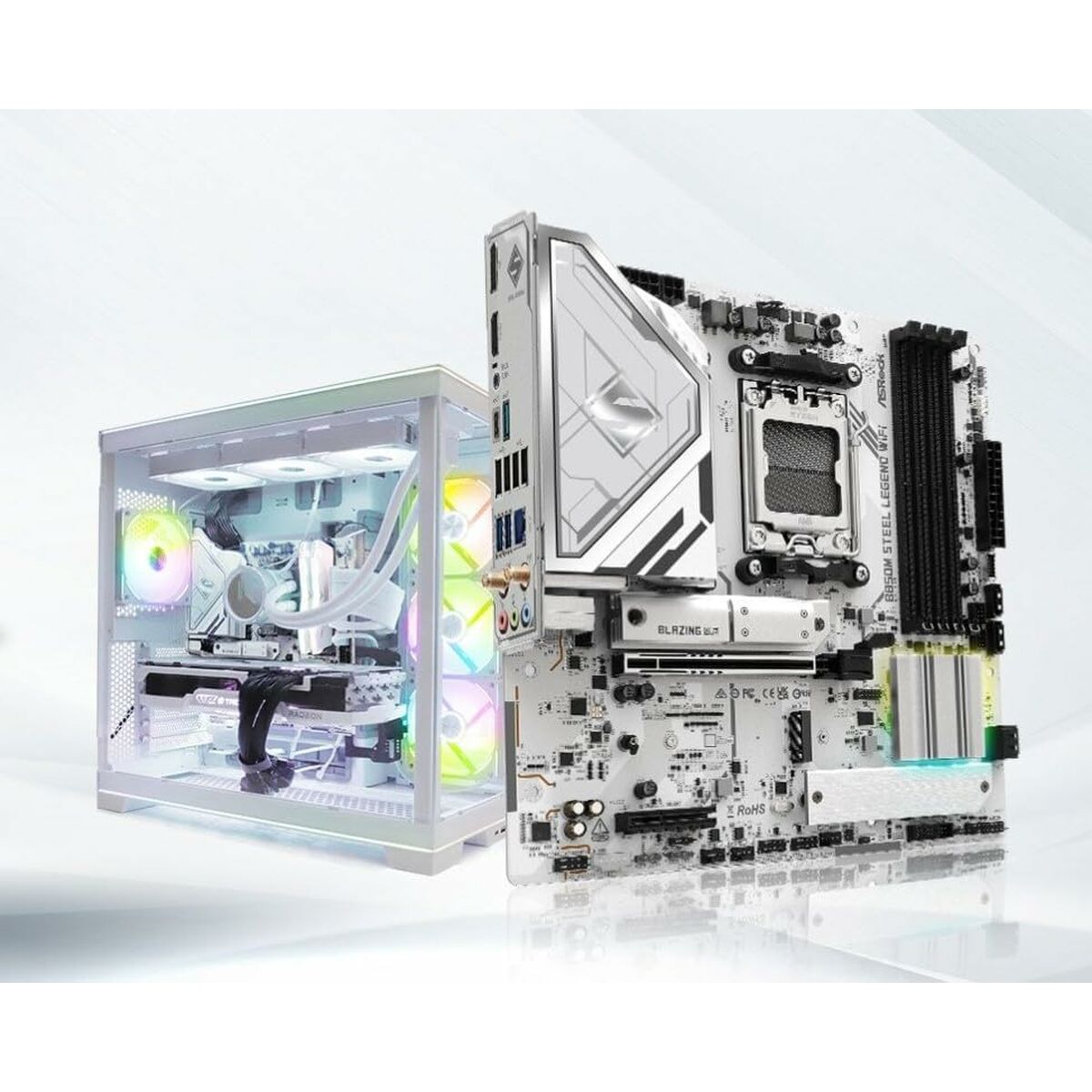 Placa Base ASRock B850M Steel Legend WiFi Intel Wi-Fi 6 AMD AM5 AMD B850