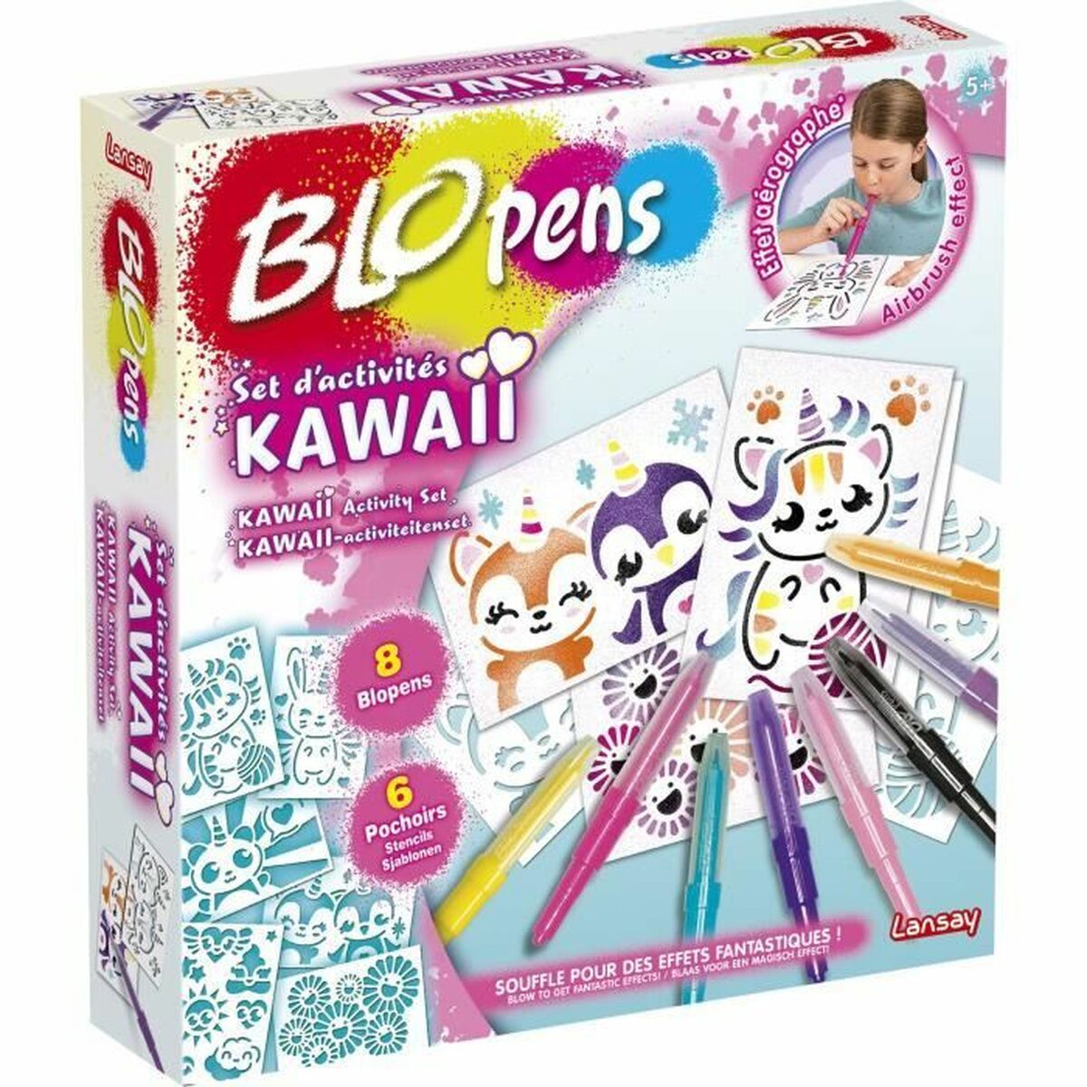 Caja de Actividades para Colorear Lansay BLOPENS KAWAII Multicolor