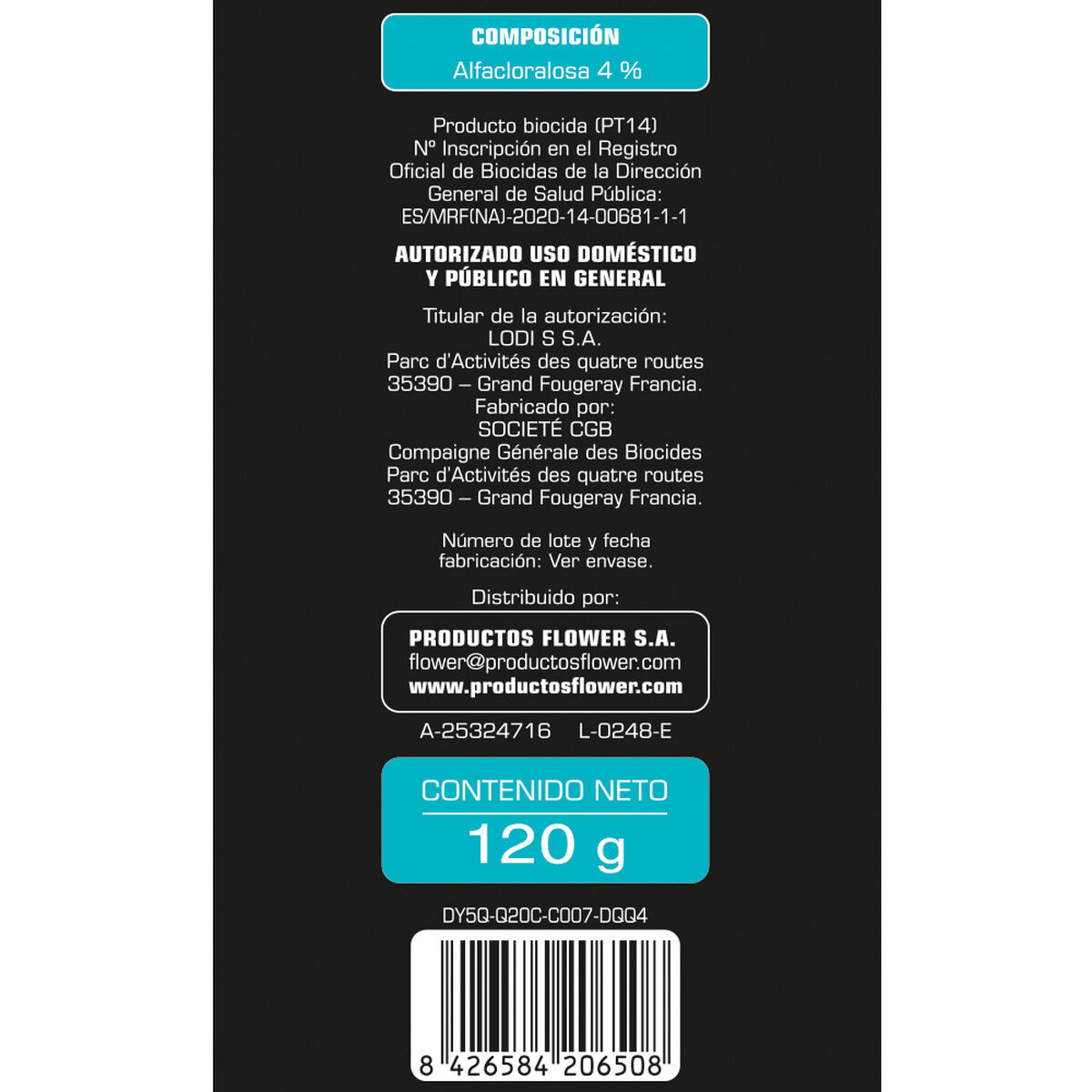 Raticida Flower 120 g