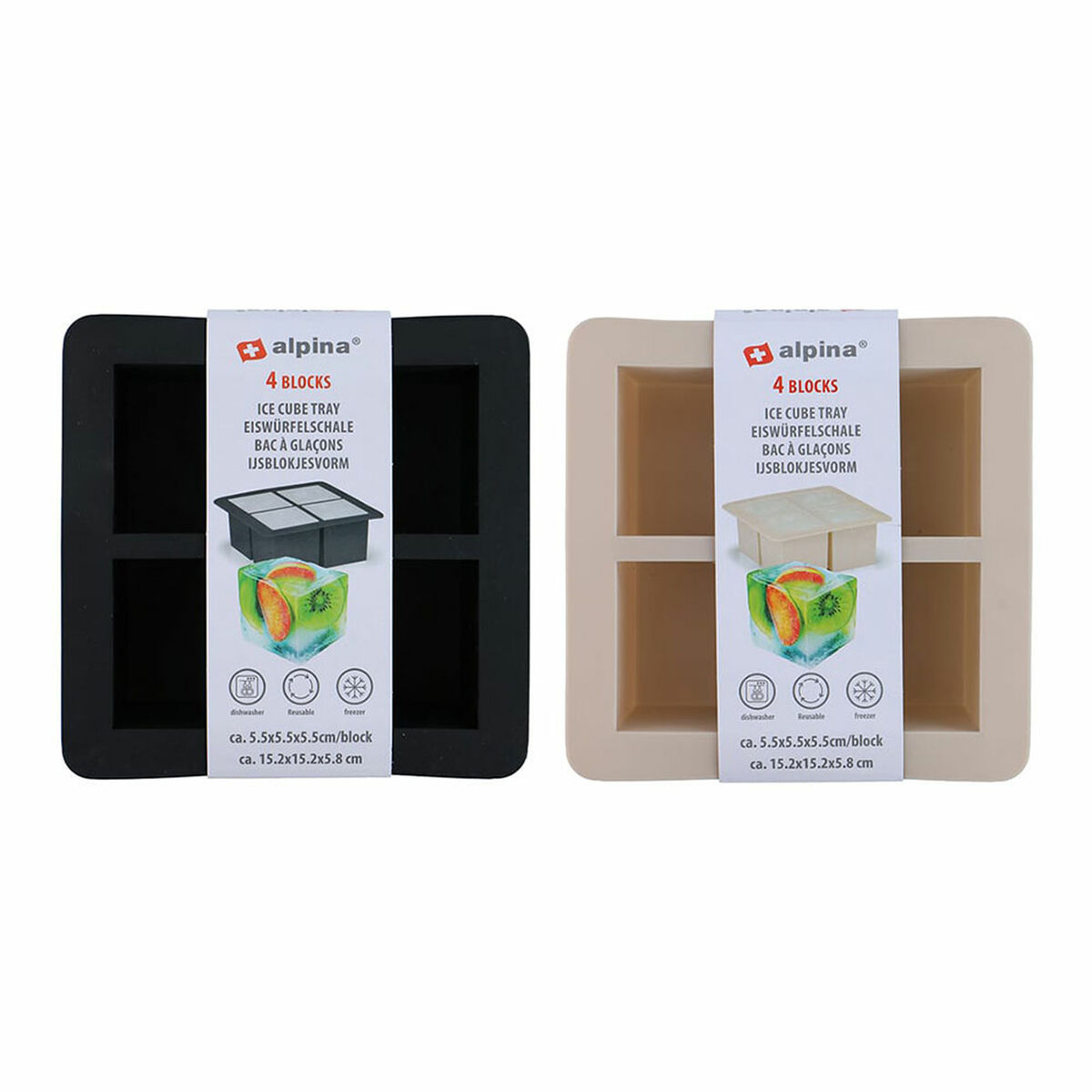 Cubitera Alpina Silicona 15,2 X 15,2 X 5,8 CM Multicolor Cubitera