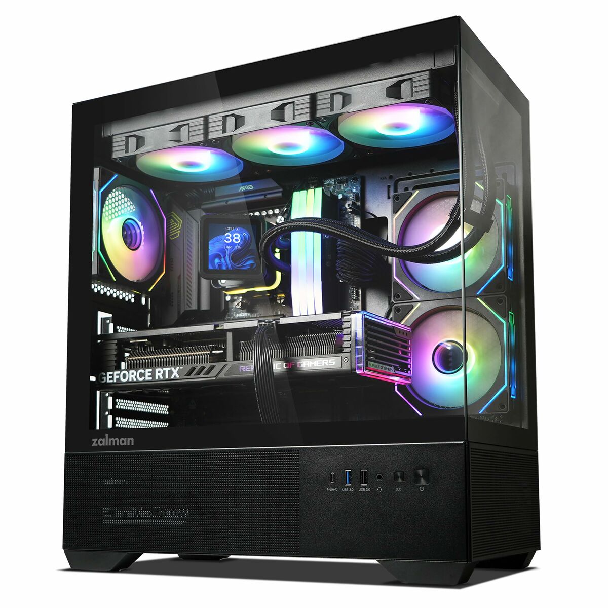 Caja Semitorre ATX Zalman CHRONIX Negro