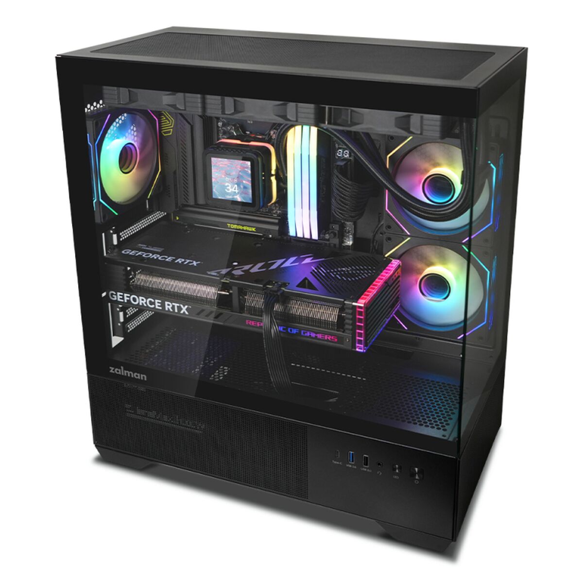 Caja Semitorre ATX Zalman CHRONIX Negro