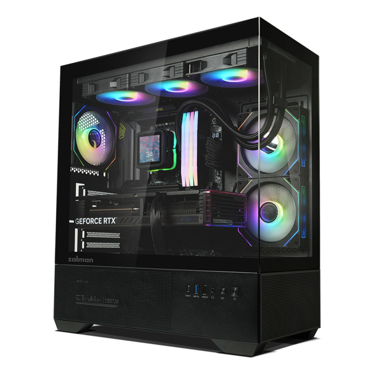 Caja Semitorre ATX Zalman CHRONIX Negro