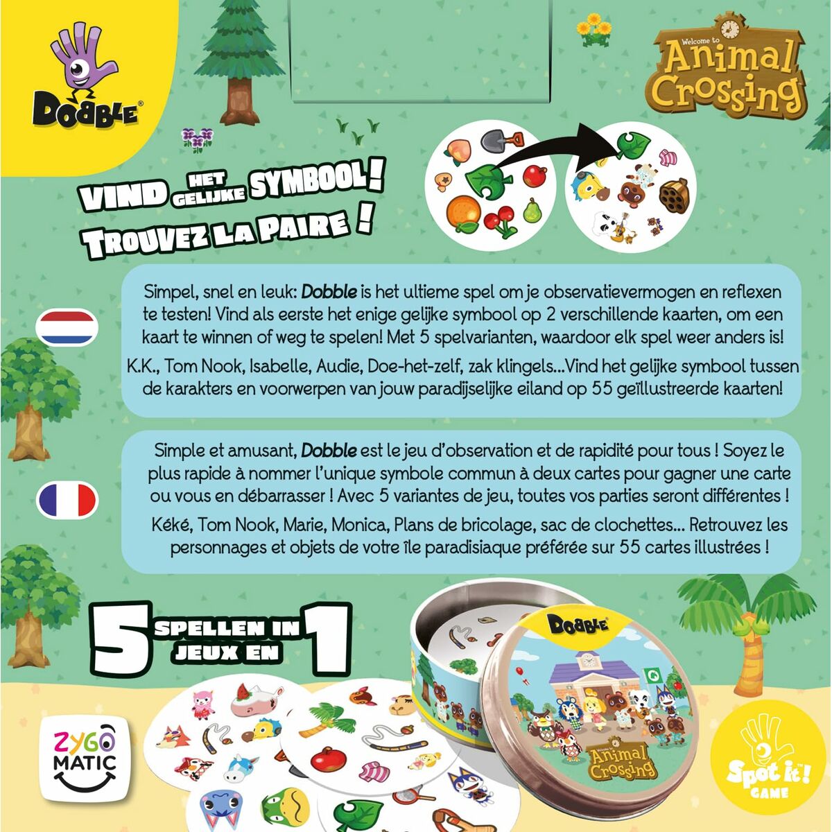 Juego de Mesa Asmodee Dobble : Animal Crossing