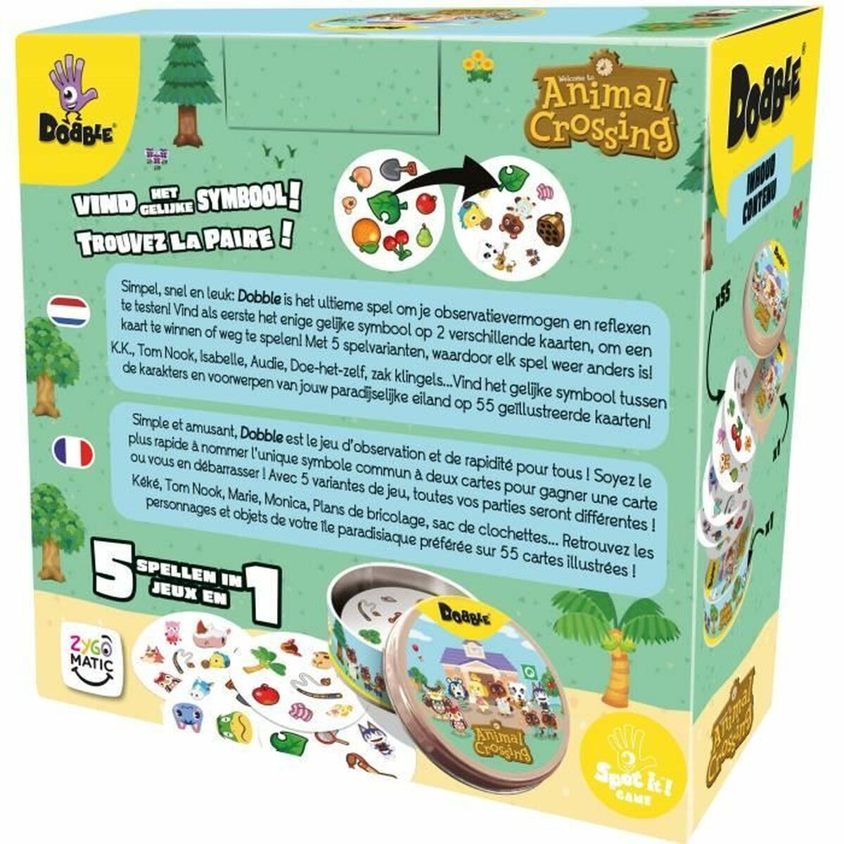 Juego de Mesa Asmodee Dobble : Animal Crossing