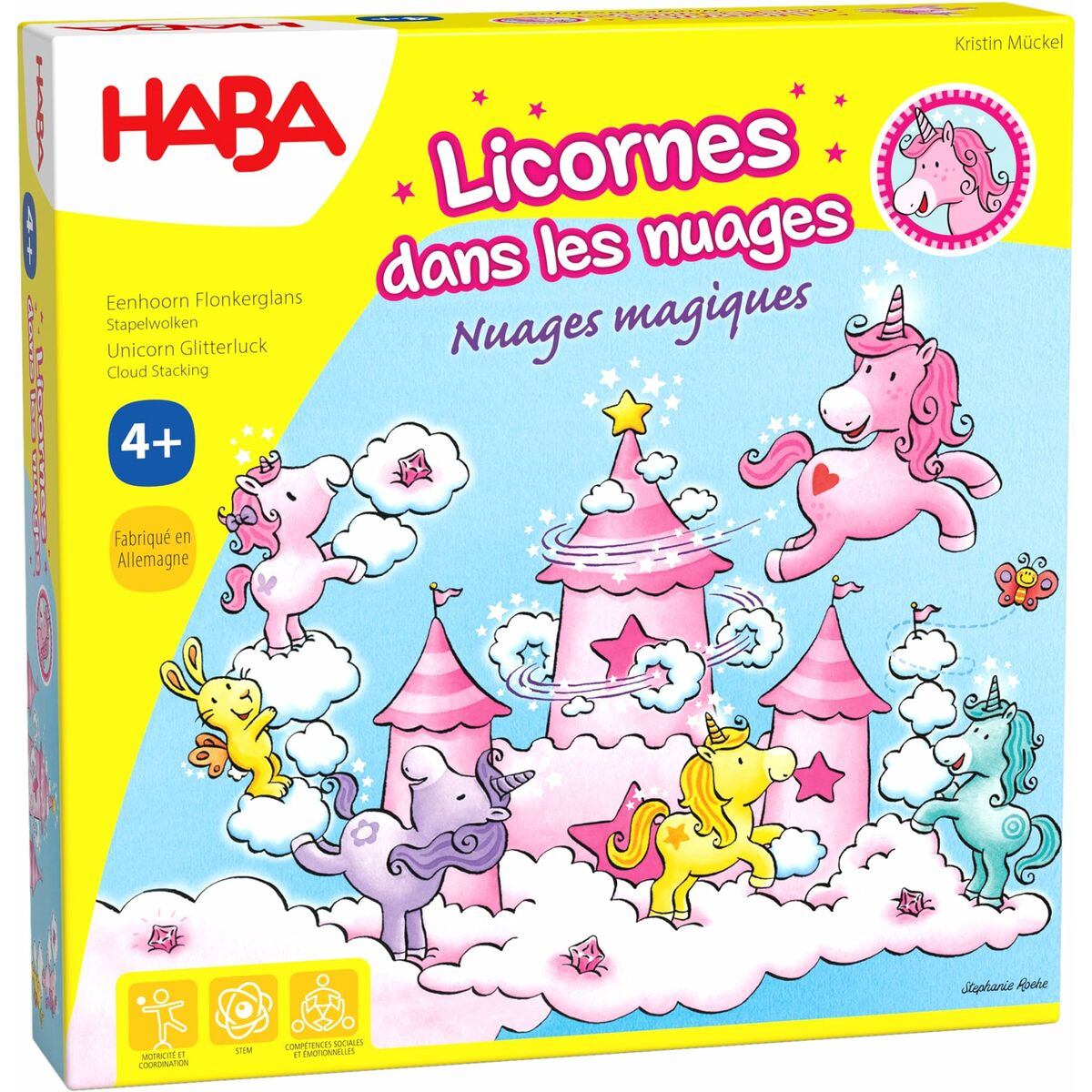 Juego de Mesa HABA Unicorn Glitterluck Cloud Stacking