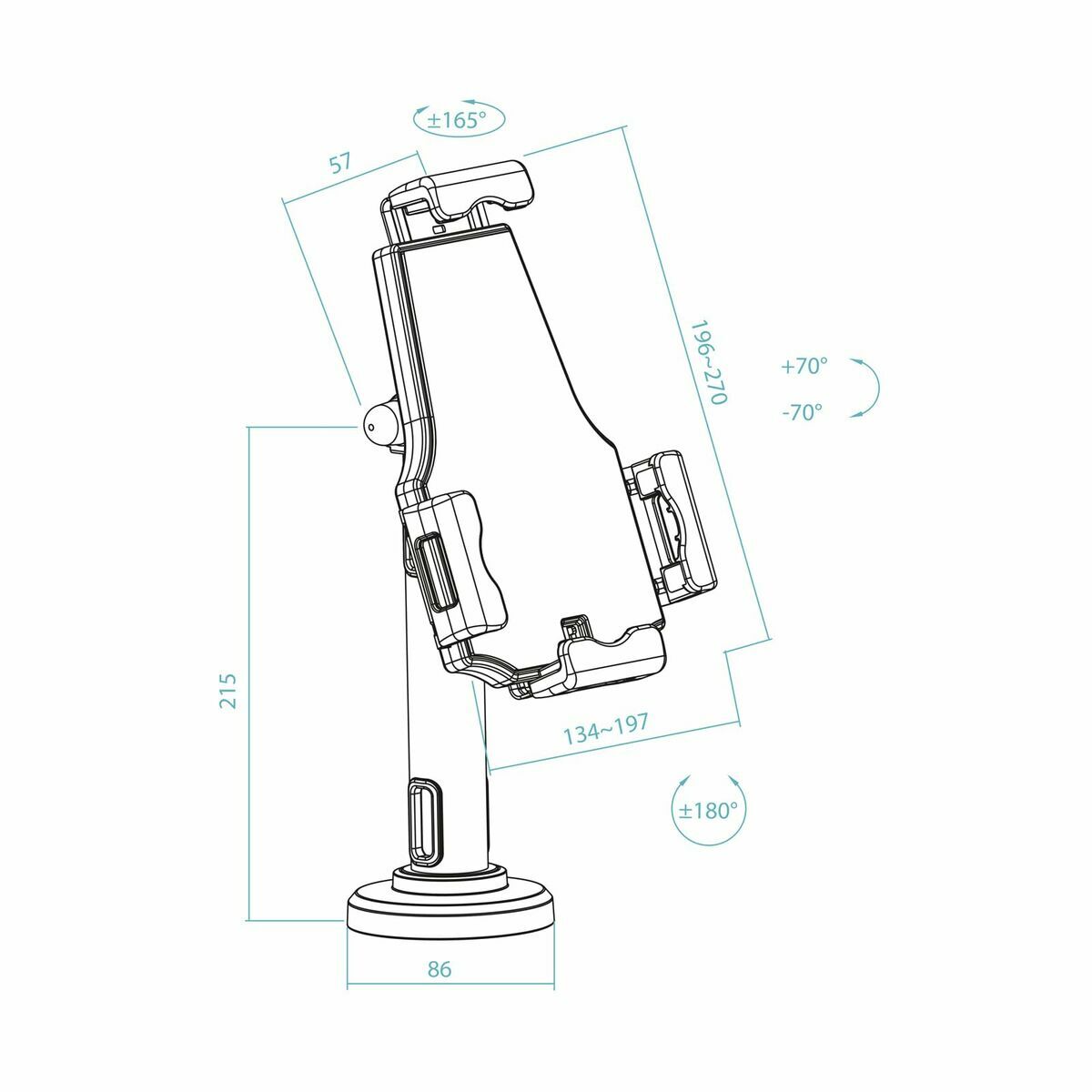 Soporte para móviles TooQ TQTDS0812