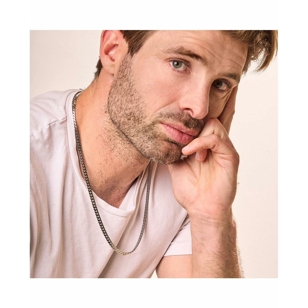 Collar Hombre Radiant RH000266 Plateado