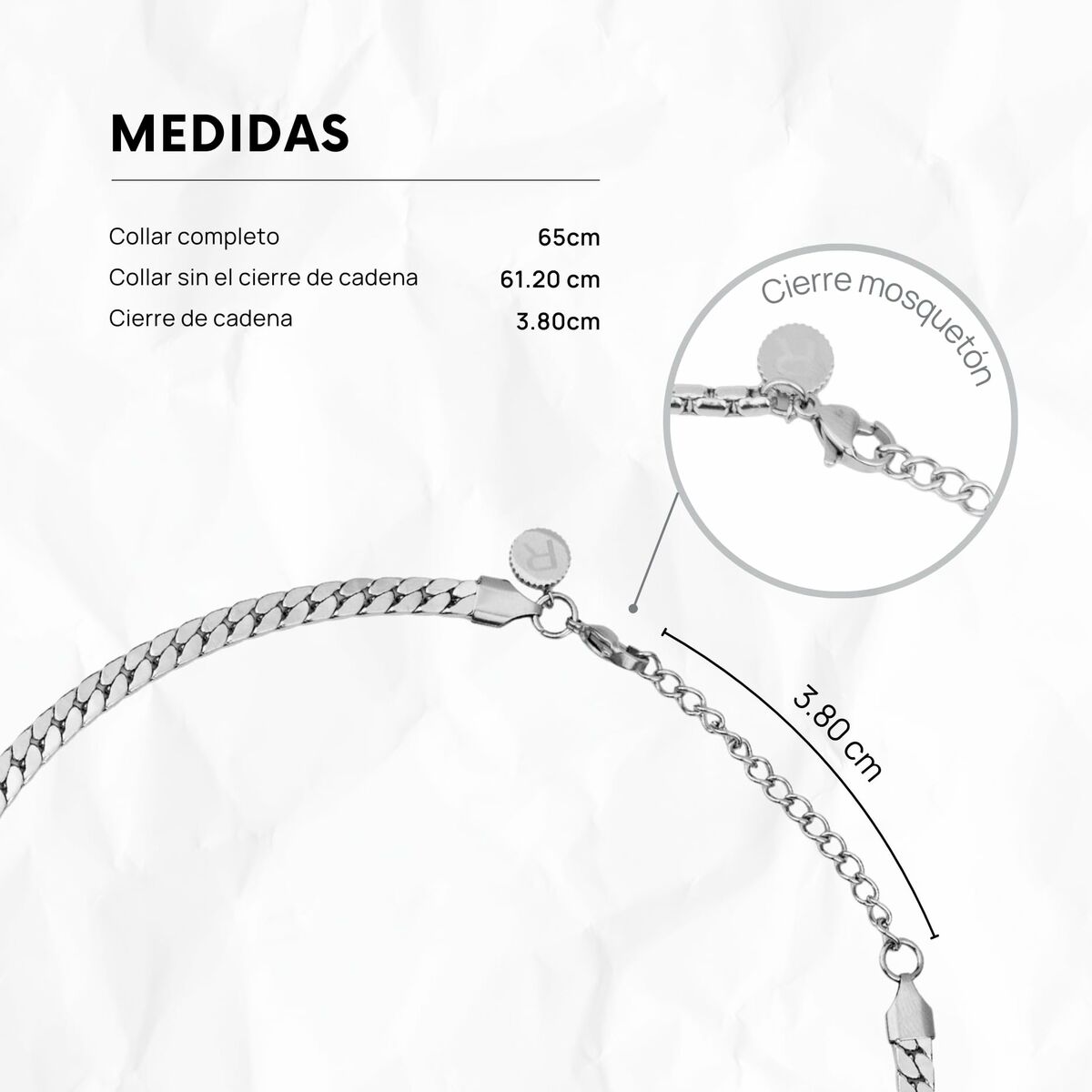 Collar Hombre Radiant RH000266 Plateado