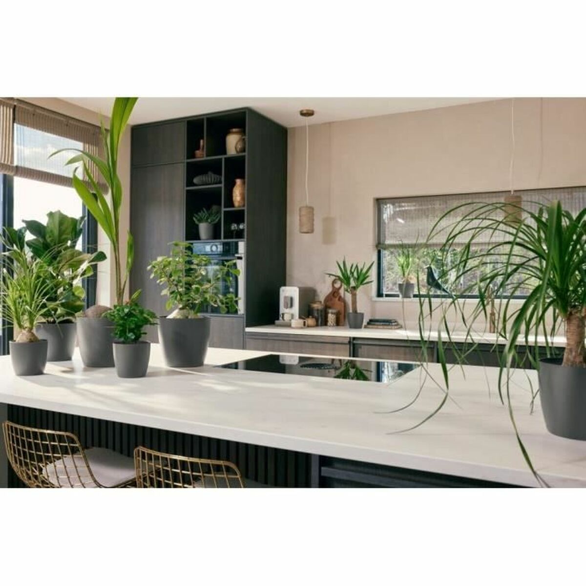 Set de Macetas Elho Plástico Redondo 3 Piezas