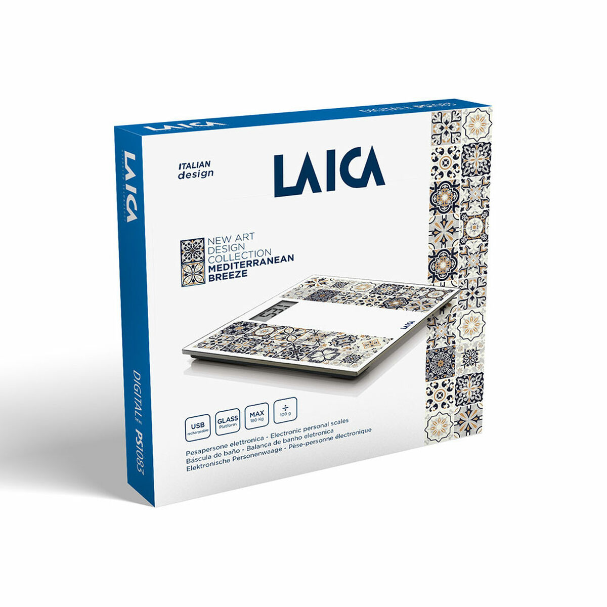 Báscula Digital de Baño LAICA Marrón Cristal Templado 180 kg
