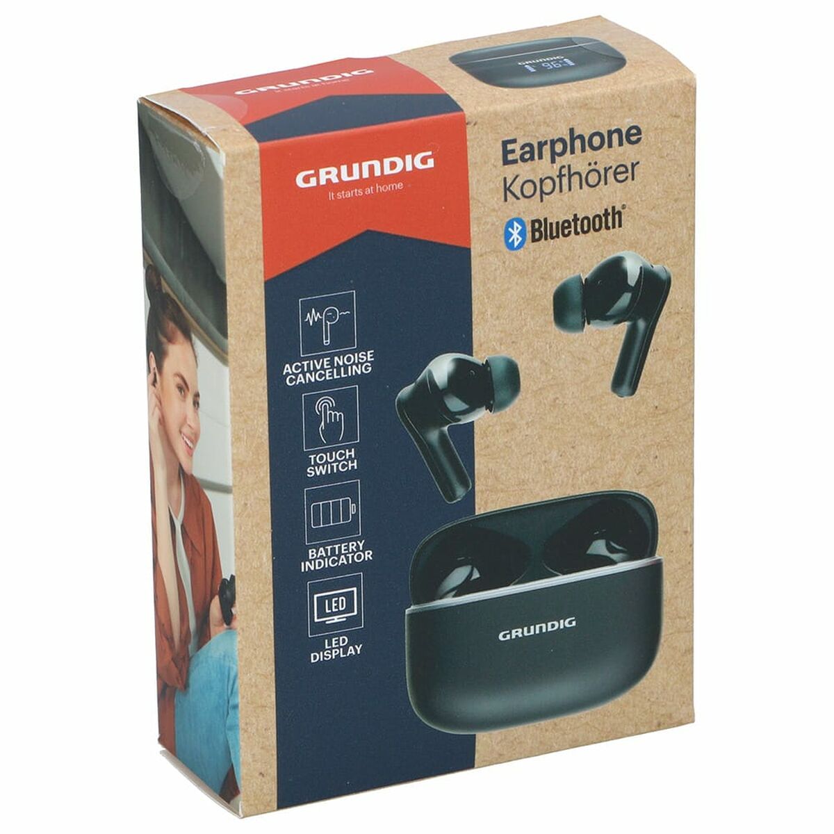 Auriculares Bluetooth Grundig Negro