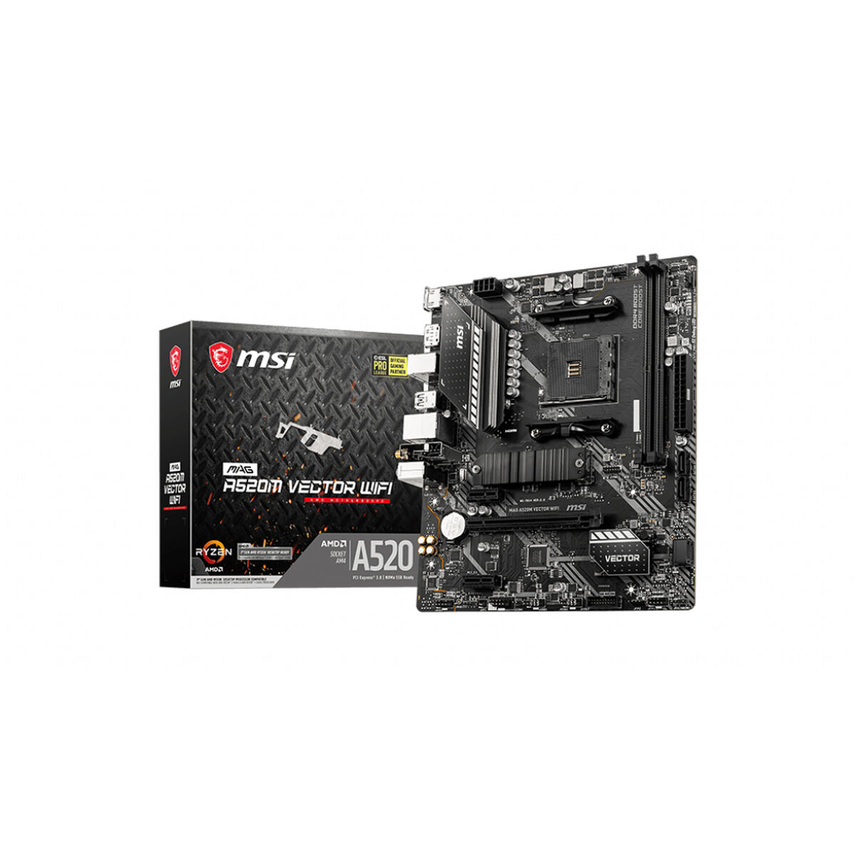 Placa Base MSI MAG A520M VECTOR WIFI AMD A520 AMD AM4