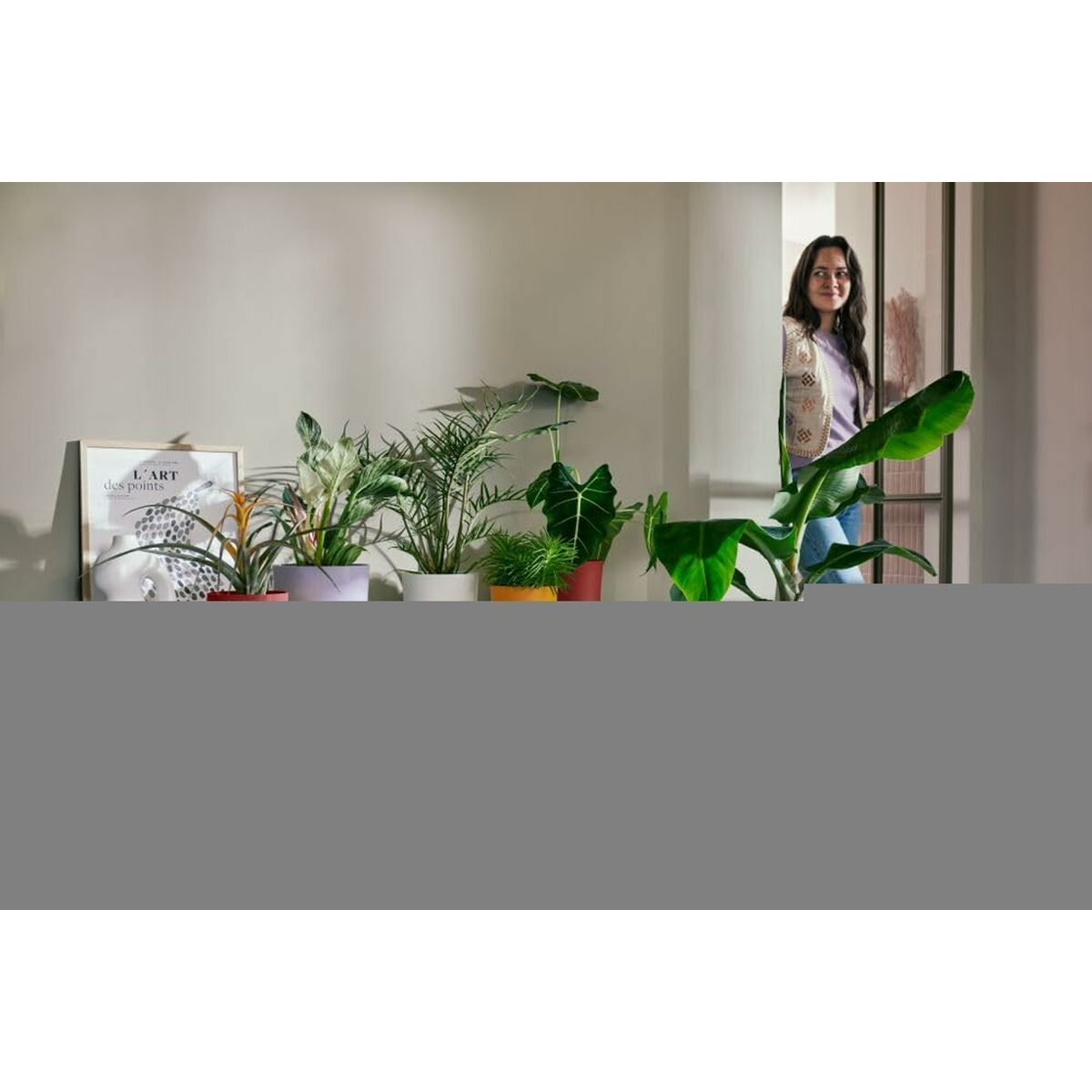 Maceta Elho Jazz Blanco Lila Plástico Redondo 3 Piezas