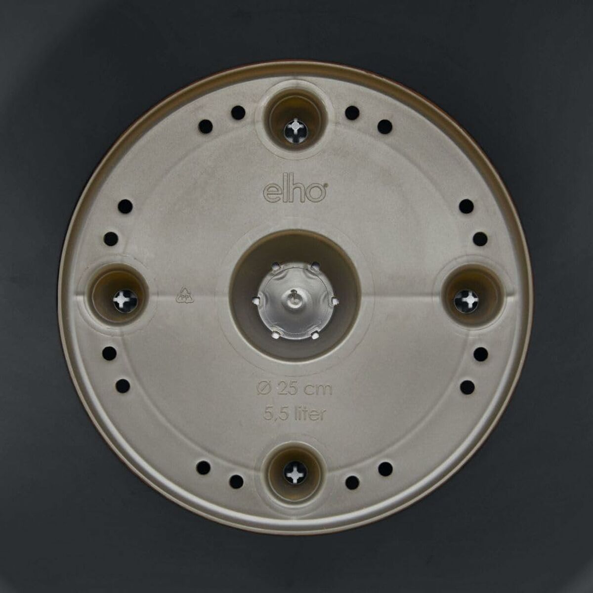 Set de Macetas Elho Gris Plástico Redondo 2 Piezas