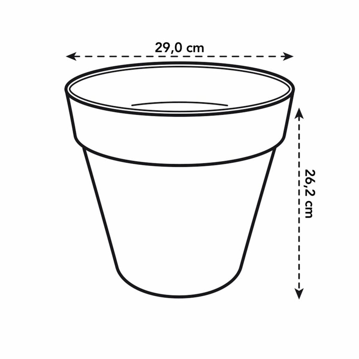 Set de Macetas Elho Gris Plástico Redondo 2 Piezas