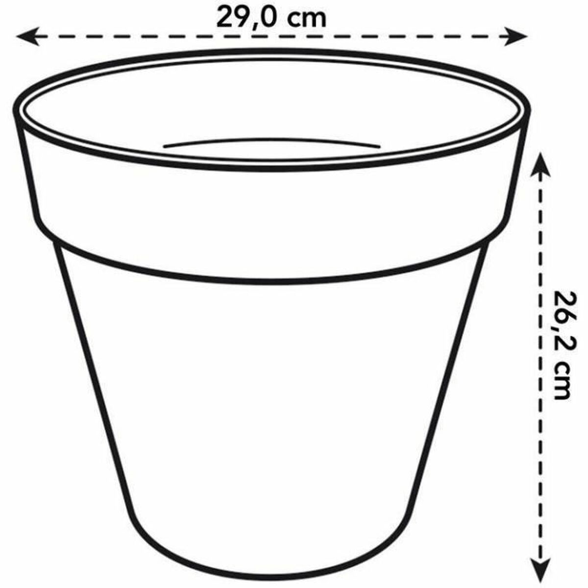 Set de Macetas Elho Gris Plástico Redondo 2 Piezas