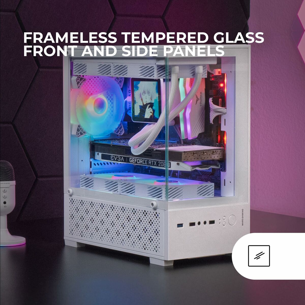 Caja Semitorre ATX Mars Gaming MC-SE2 Blanco