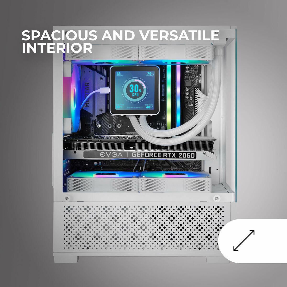 Caja Semitorre ATX Mars Gaming MC-SE2 Blanco