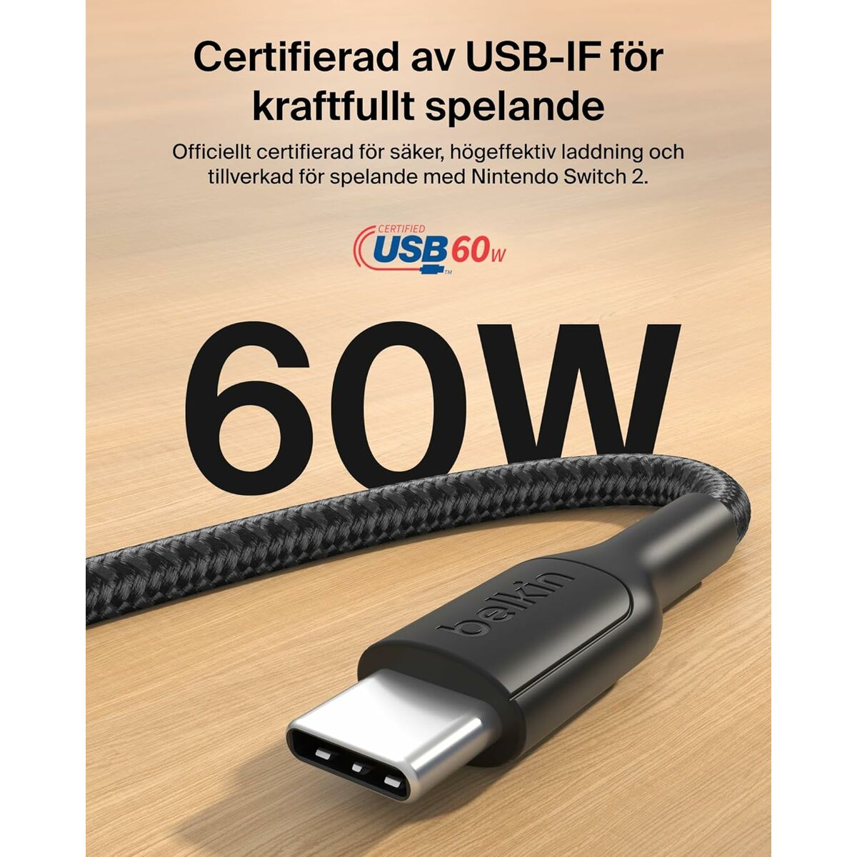 Cable USB Belkin ENA008HQ2MBK Negro 2 m