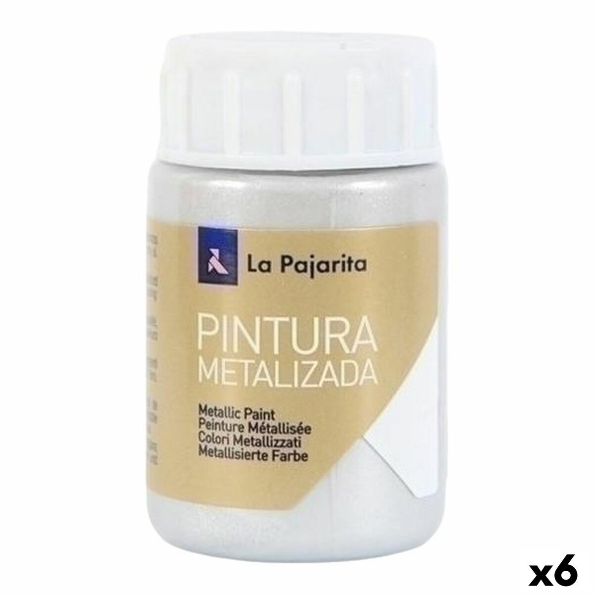 Pintura La Pajarita Plateado 35 ml (6 Unidades)
