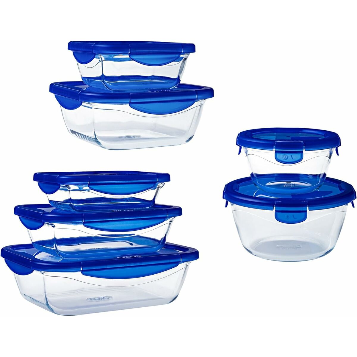 Set de Fiambreras Pyrex Cook & Go Azul Transparente