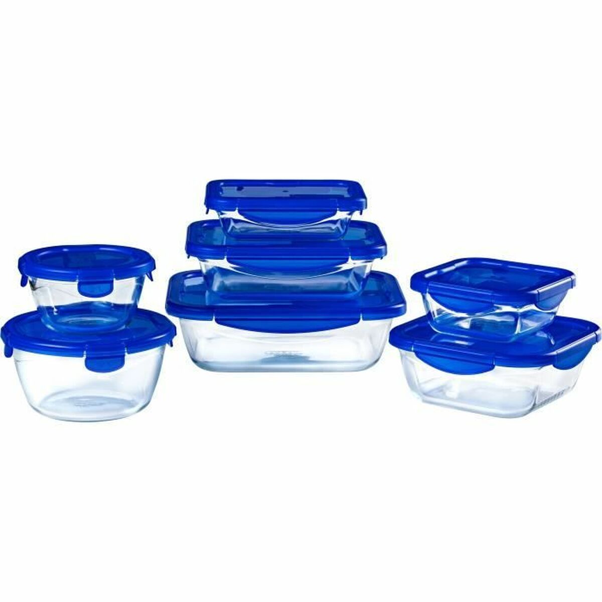 Set de Fiambreras Pyrex Cook & Go Azul Transparente