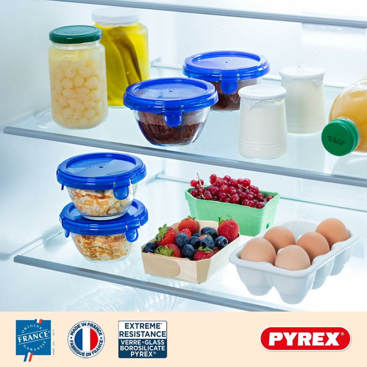 Set de Fiambreras Pyrex Transparente 5 Piezas