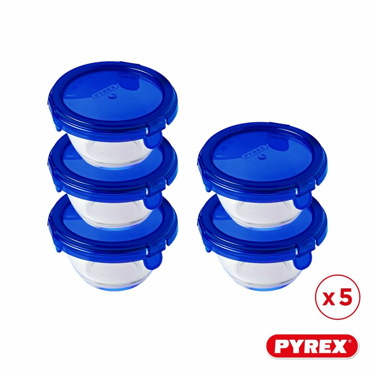 Set de Fiambreras Pyrex Transparente 5 Piezas
