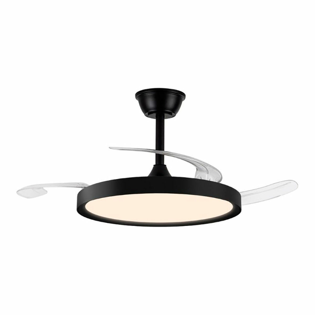 Ventilador de Techo con Luz CristalRecord Negro 43 W (3000 K) (4000 K)