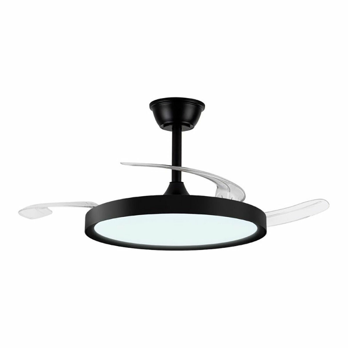 Ventilador de Techo con Luz CristalRecord Negro 43 W (3000 K) (4000 K)