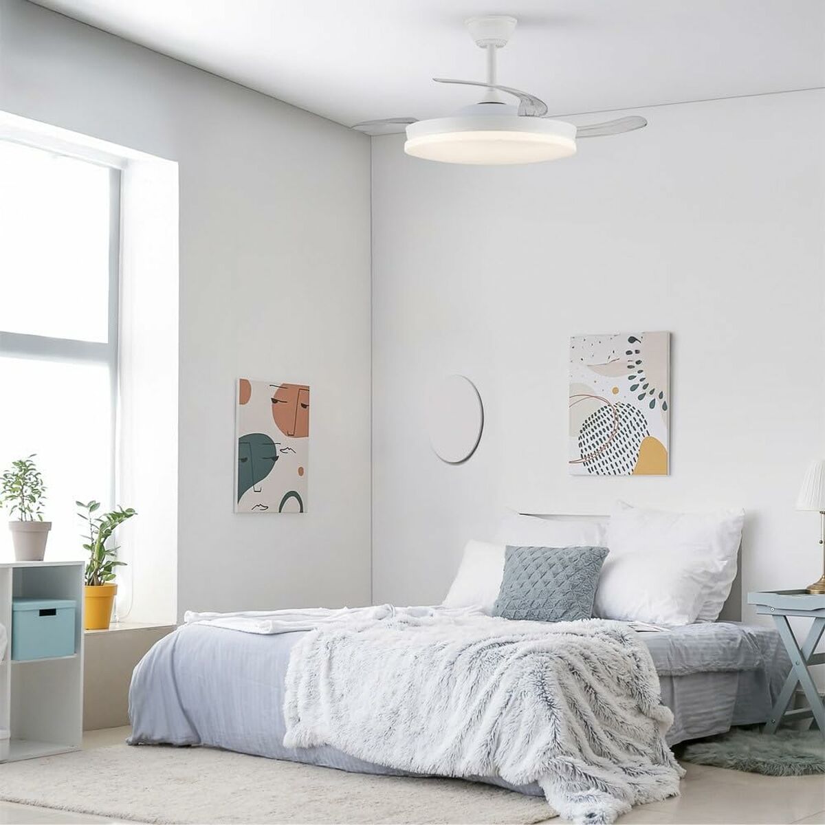 Ventilador de Techo con Luz CristalRecord Blanco 72 W (3000 K) (4000 K)