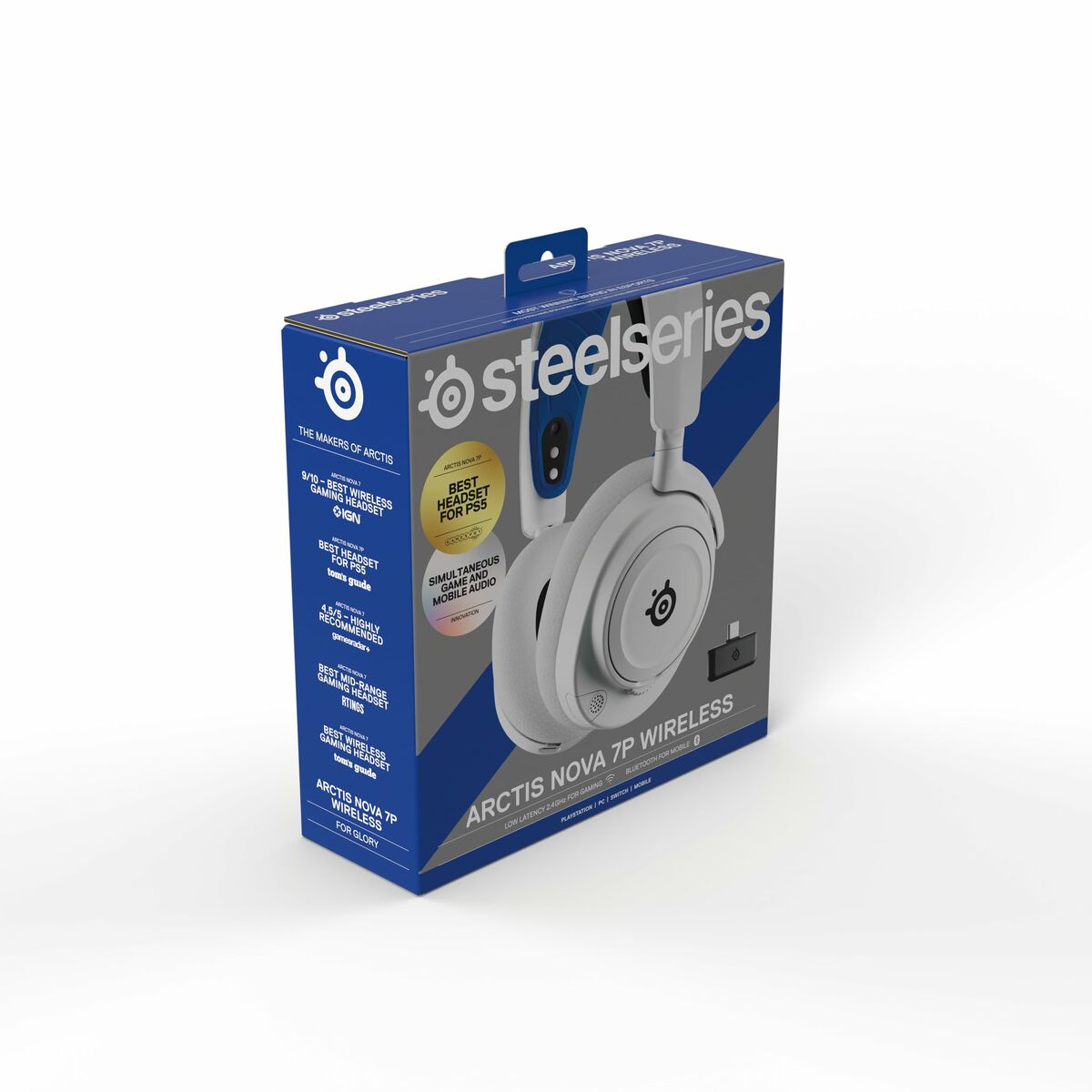 Auriculares con Micrófono SteelSeries Arctis Nova 7P Blanco