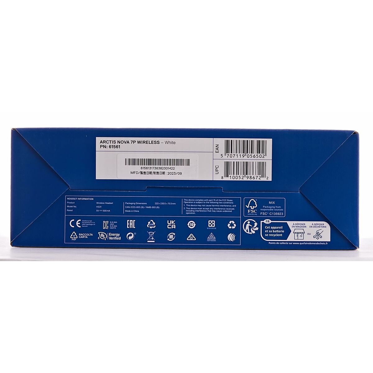 Auriculares con Micrófono SteelSeries Arctis Nova 7P Blanco