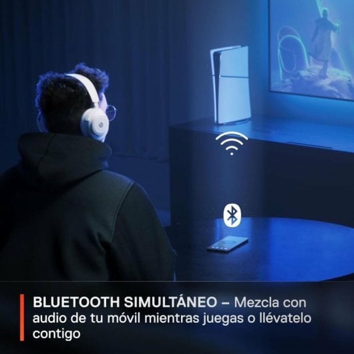 Auriculares con Micrófono SteelSeries Arctis Nova 7P Blanco