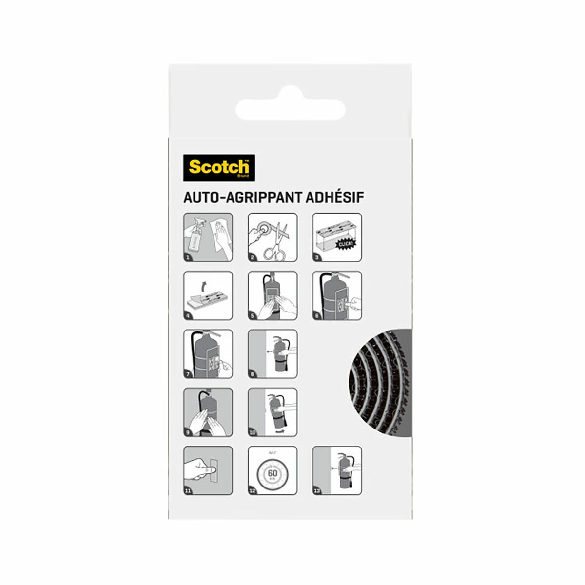 Cinta Adhesiva Scotch Negro 25 mm x 1 m 1,5 m 5 kg 2 Piezas