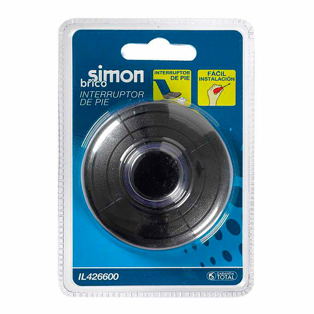 Interruptor pulsador Simon Negro