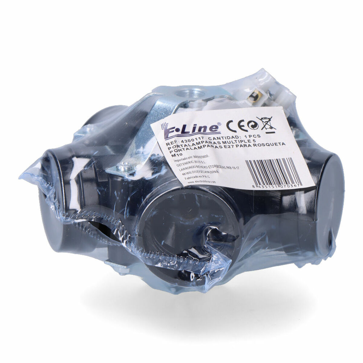 Portalámparas F-line Negro E27