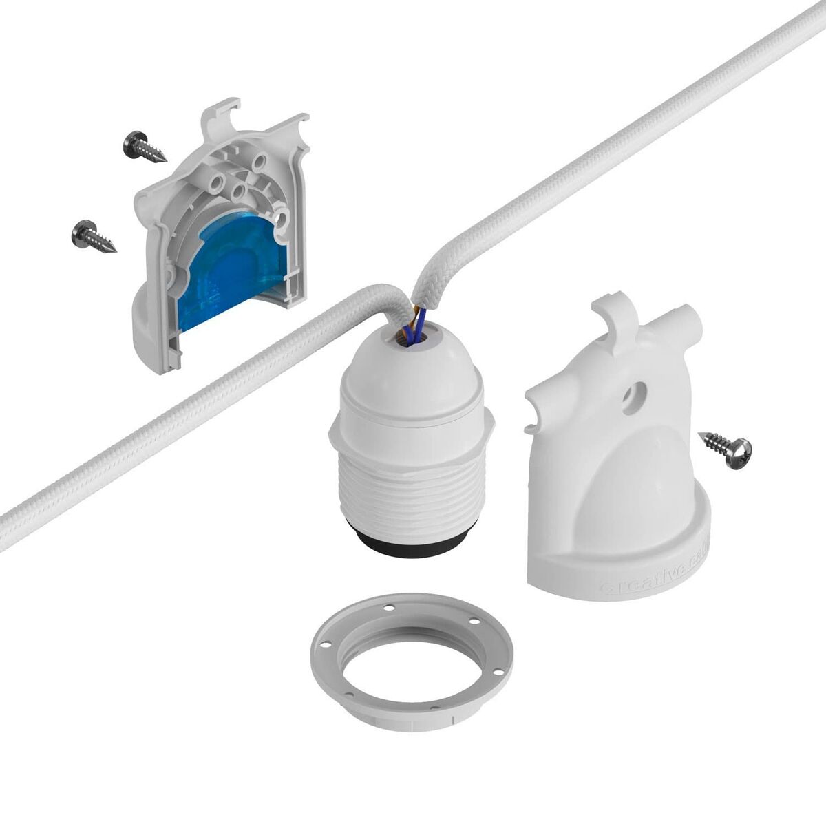 Portalámparas Creative Blanco E27