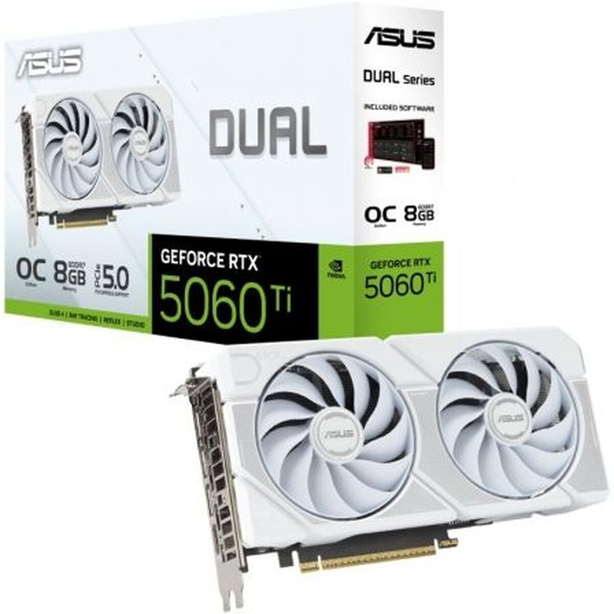 Tarjeta Gráfica Asus OC White Edition 90YV0MP5-M0NA00 geforce rtx 5060 ti 8 GB GDDR7