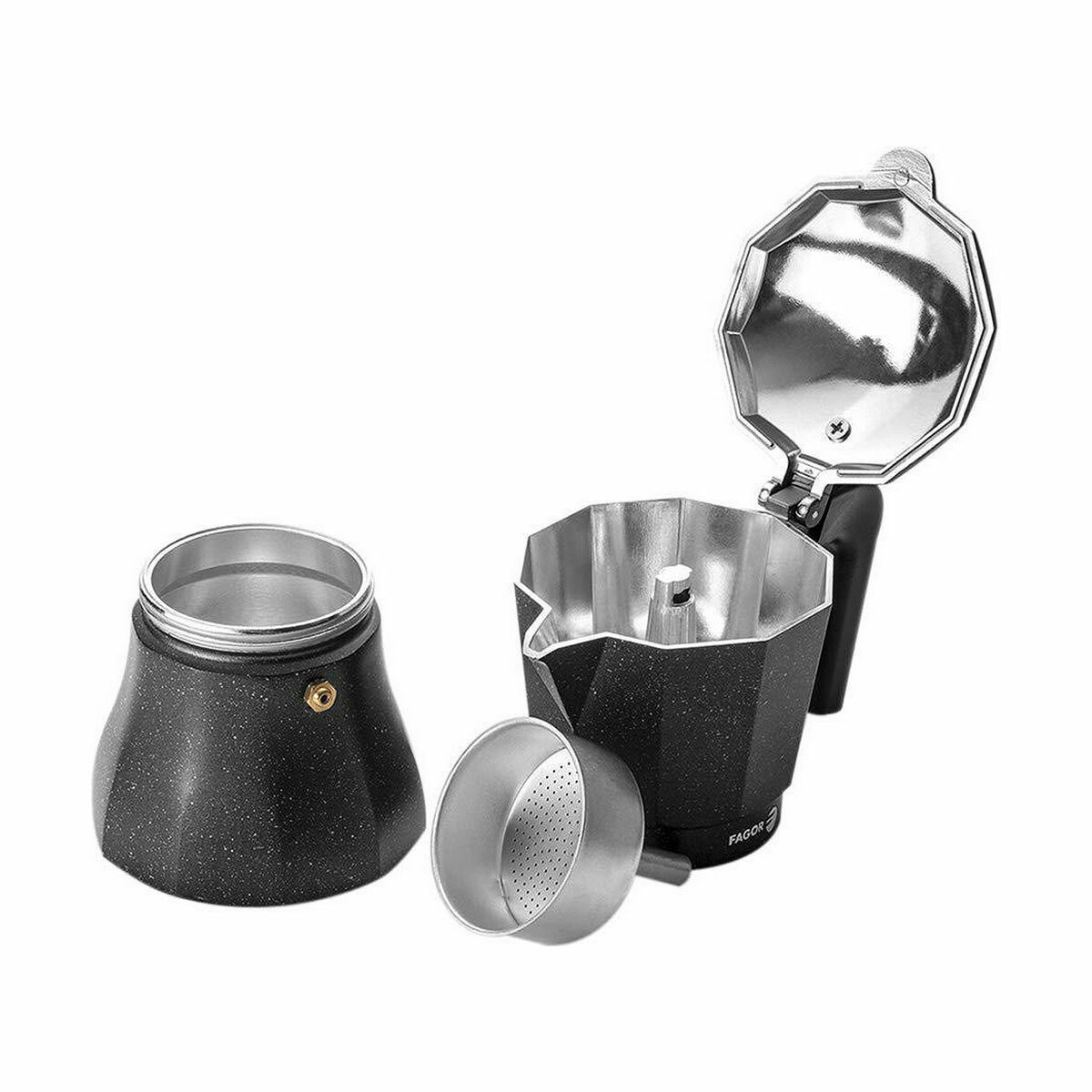 Cafetera Italiana Fagor TIRAMISU 12 Negro Aluminio 12 Tazas