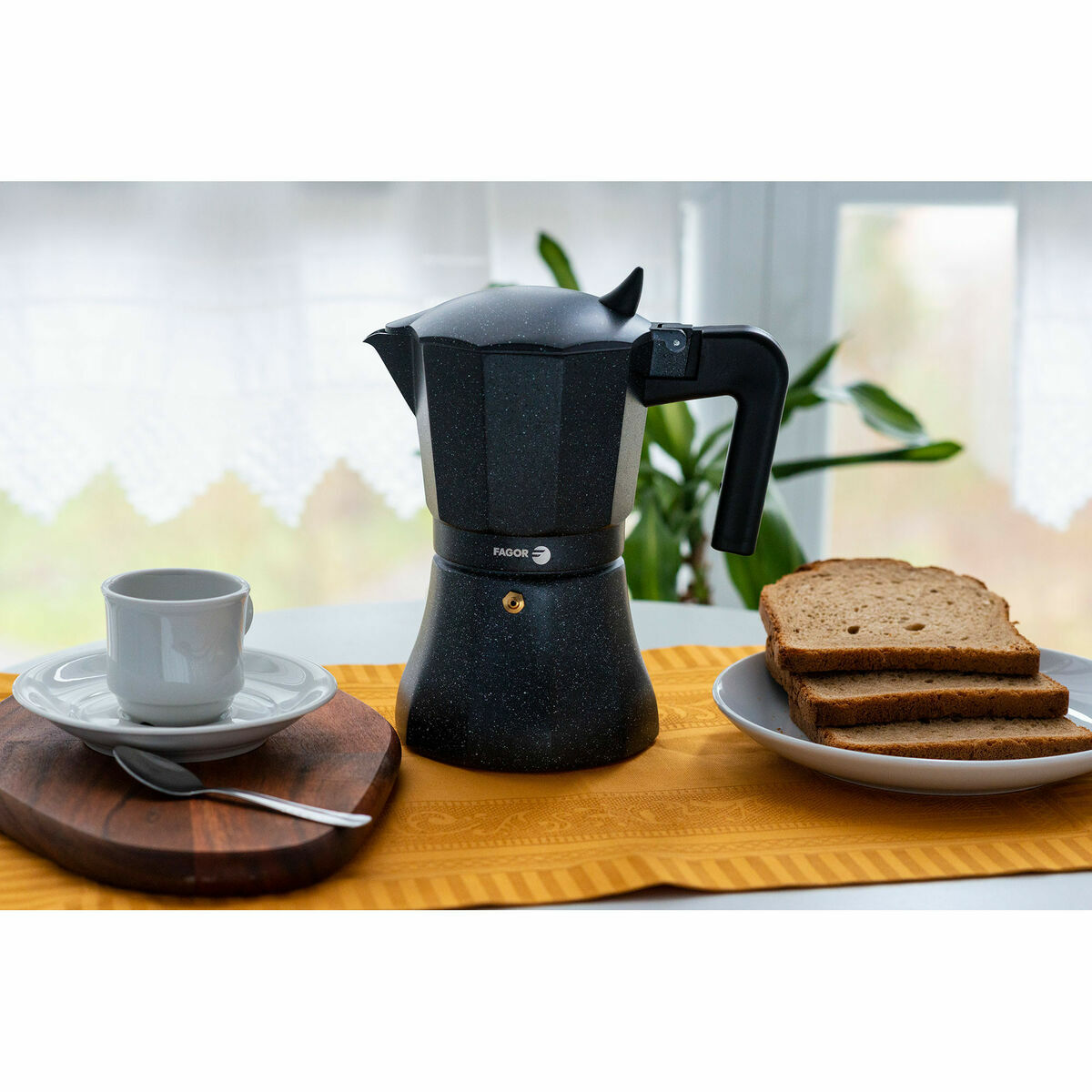Cafetera Italiana Fagor TIRAMISU 12 Negro Aluminio 12 Tazas