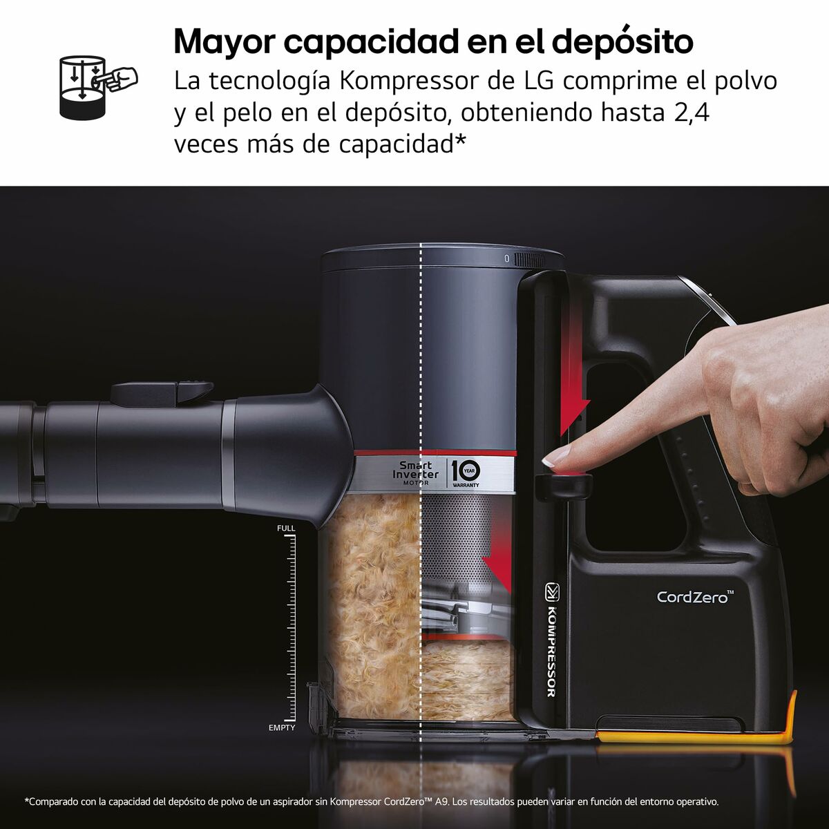 Aspirador Escoba Ciclónico Inalámbrico LG A9K-LITE1C