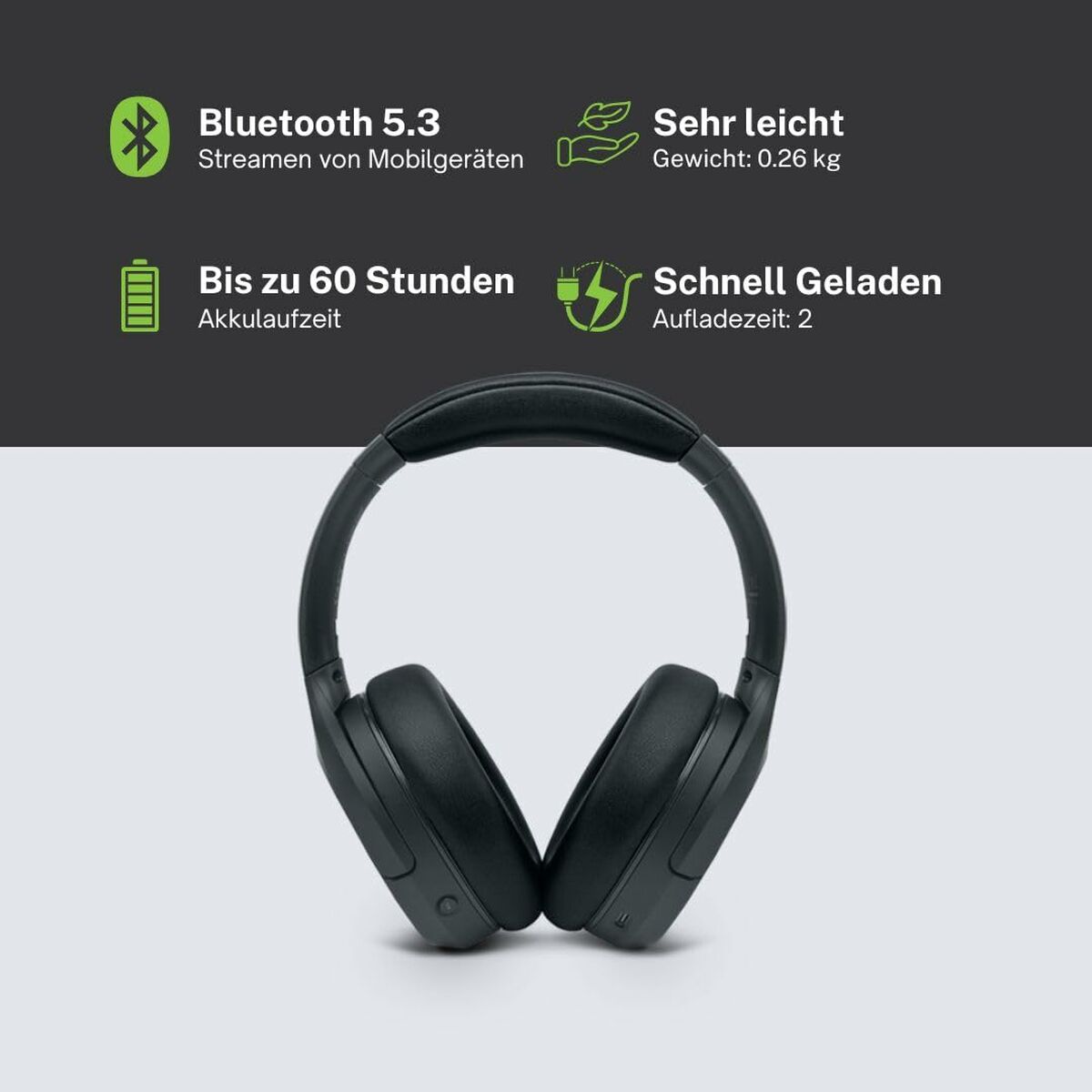 Auriculares con Micrófono Muse M295ANC Negro Gris