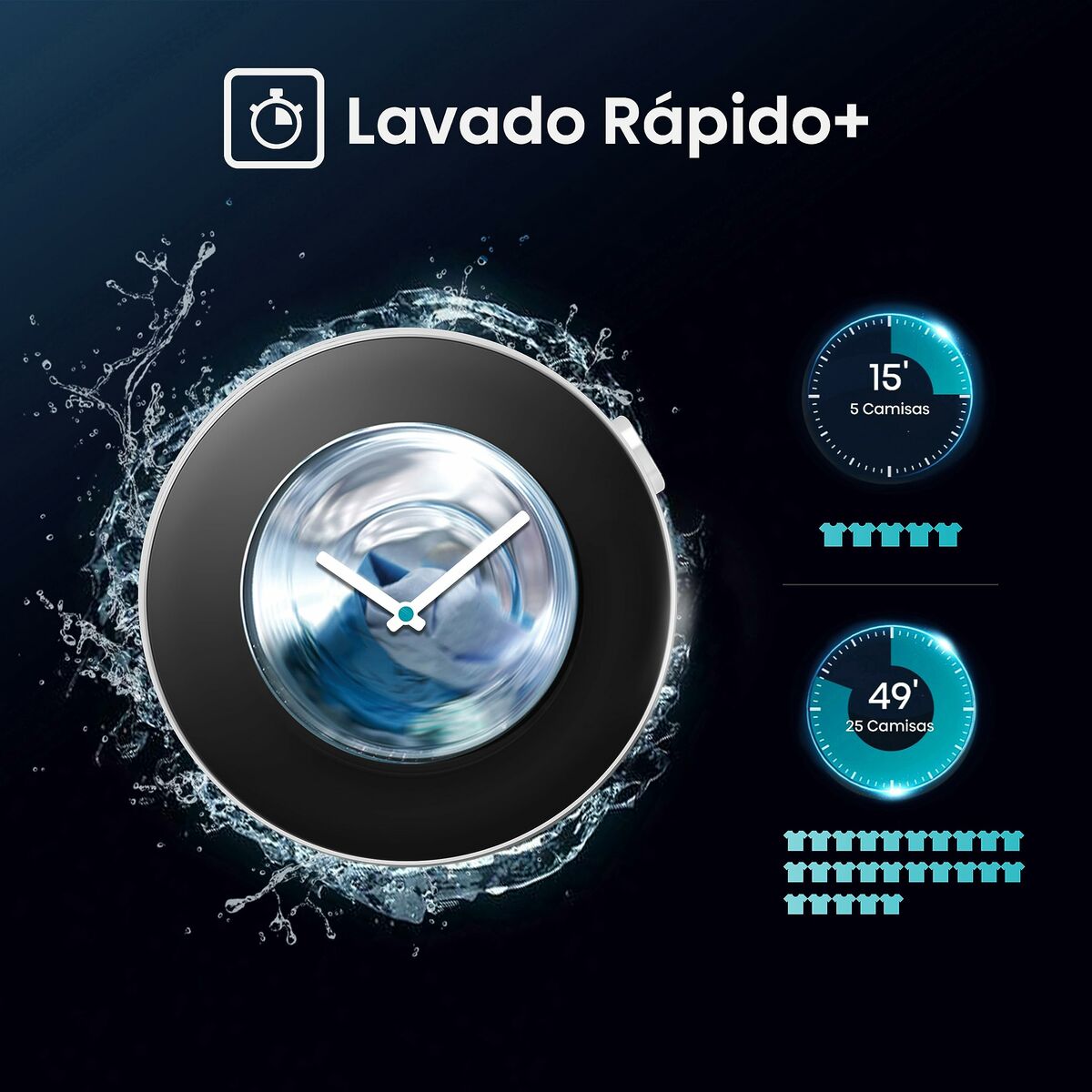 Lavadora Hisense WF5S1045BW 59,5 cm 1400 rpm 10,5 kg