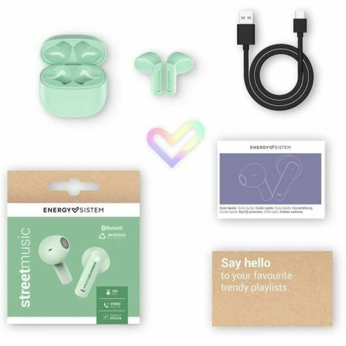 Auriculares in Ear Bluetooth Energy Sistem 459216 Menta