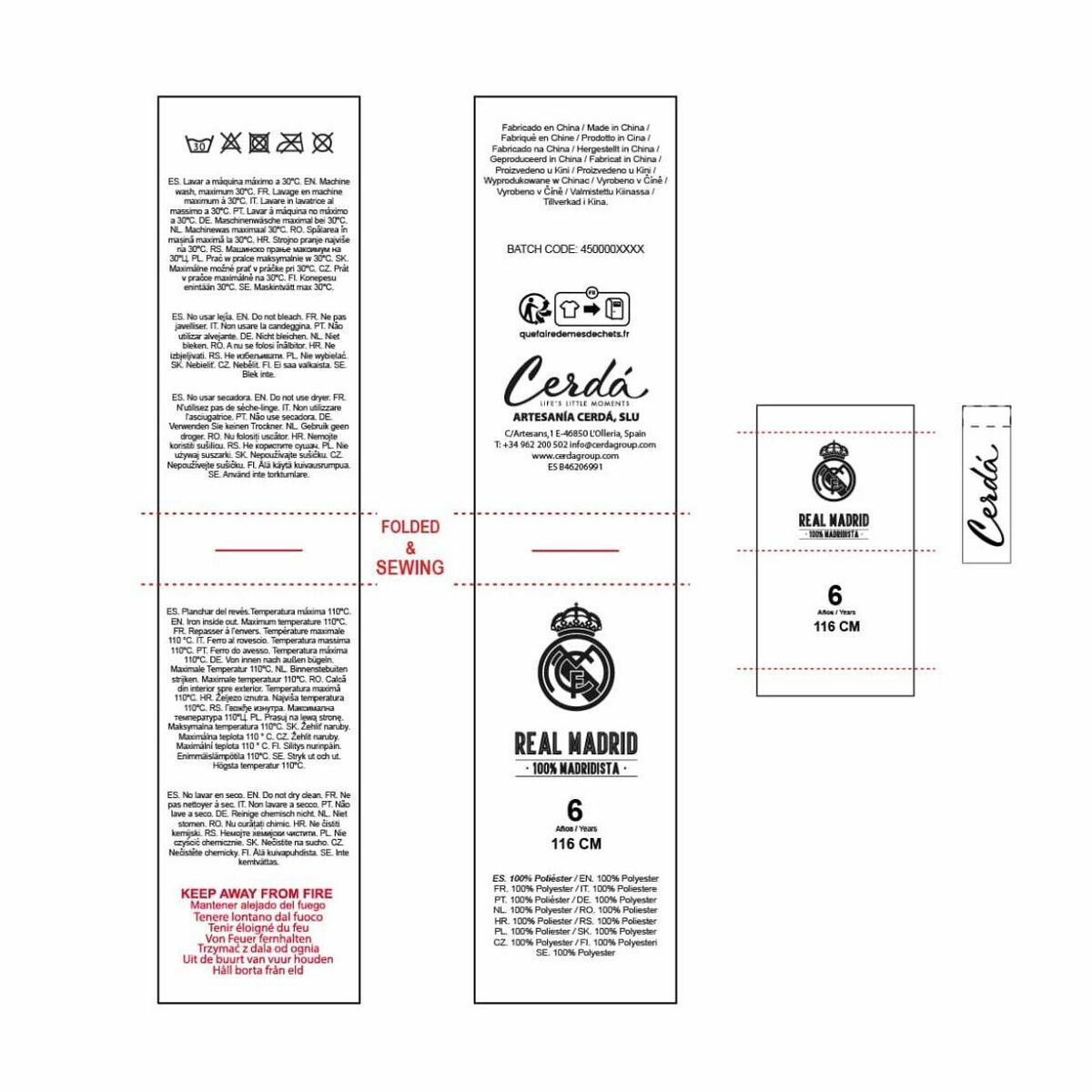Batín Infantil Real Madrid C.F.