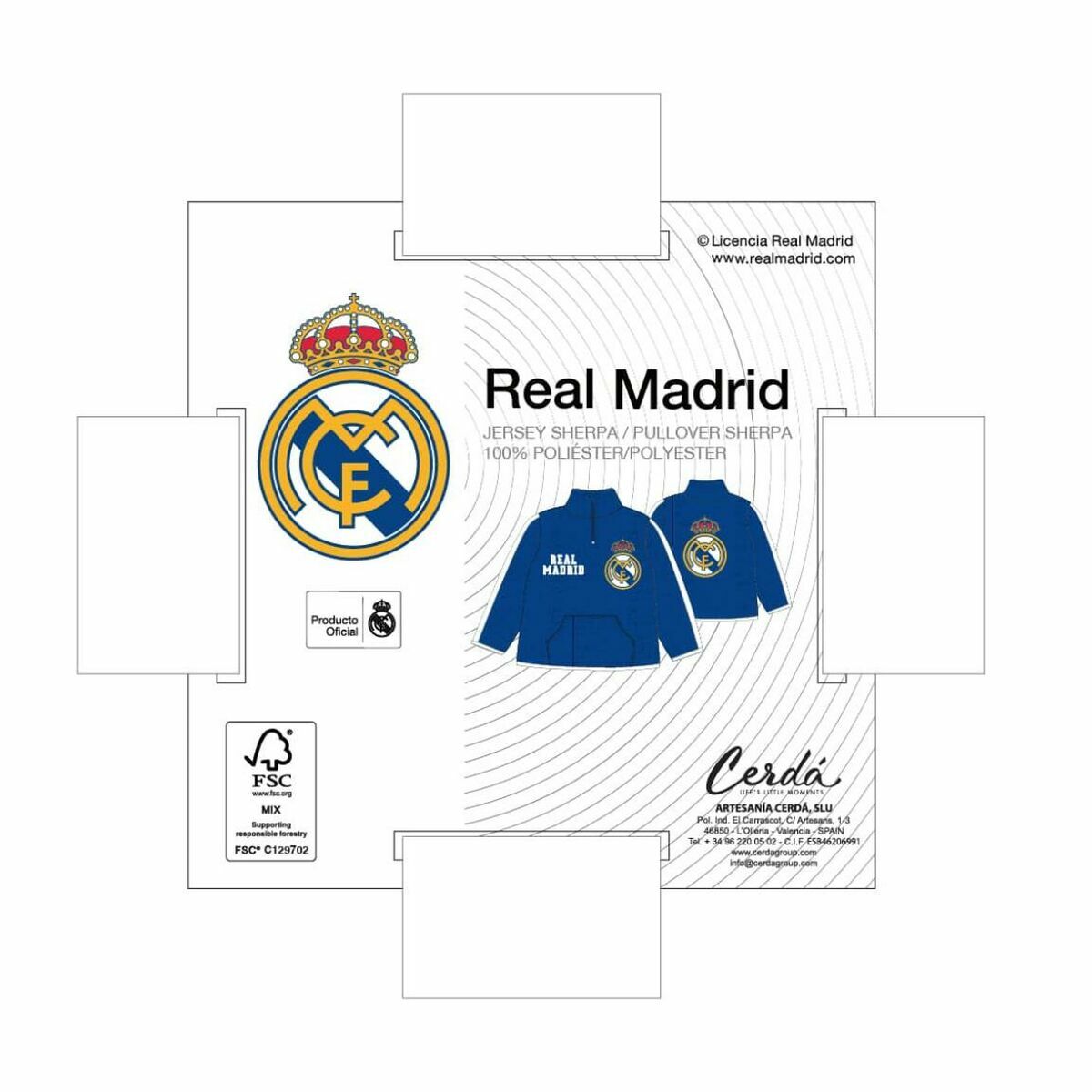 Sudadera con Capucha Niña Real Madrid C.F. Azul