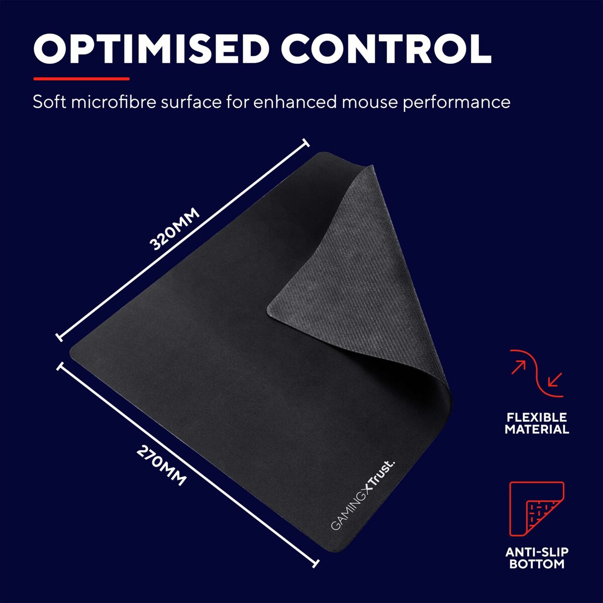Alfombrilla Gaming Trust 21567 GXT754 Negro