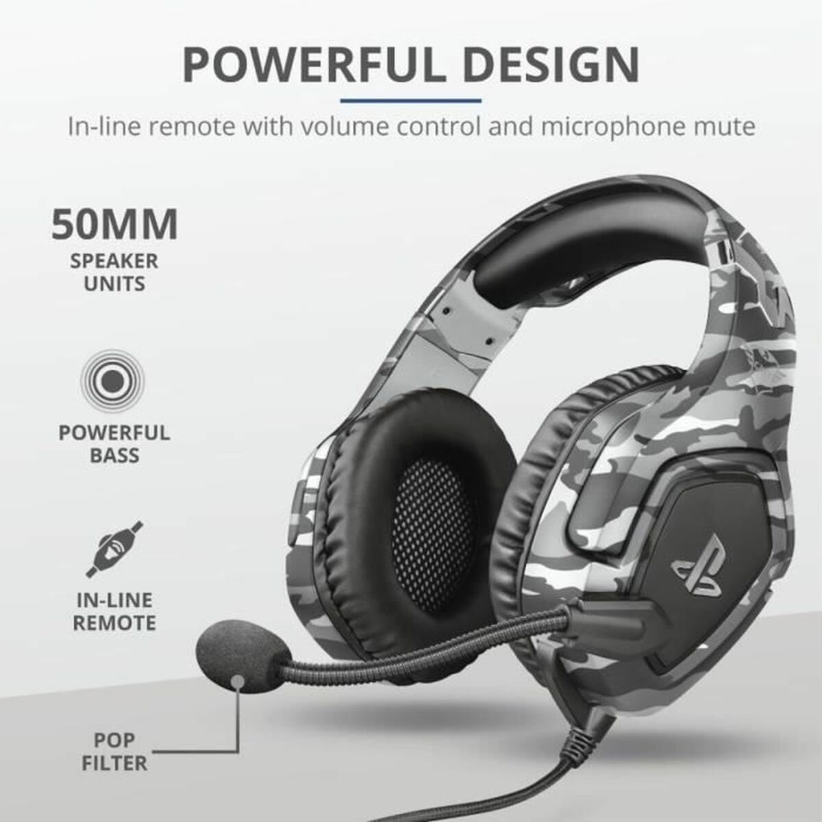 Auriculares Inalámbricos Trust 23531 GXT488 Gris